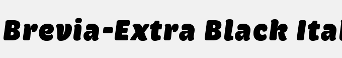 Brevia-Extra Black Italic